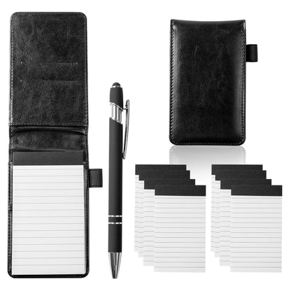 Camelmother 10Pcs Pocket Notepad Holder Set Notebook 3 x 5 Inch With Pen