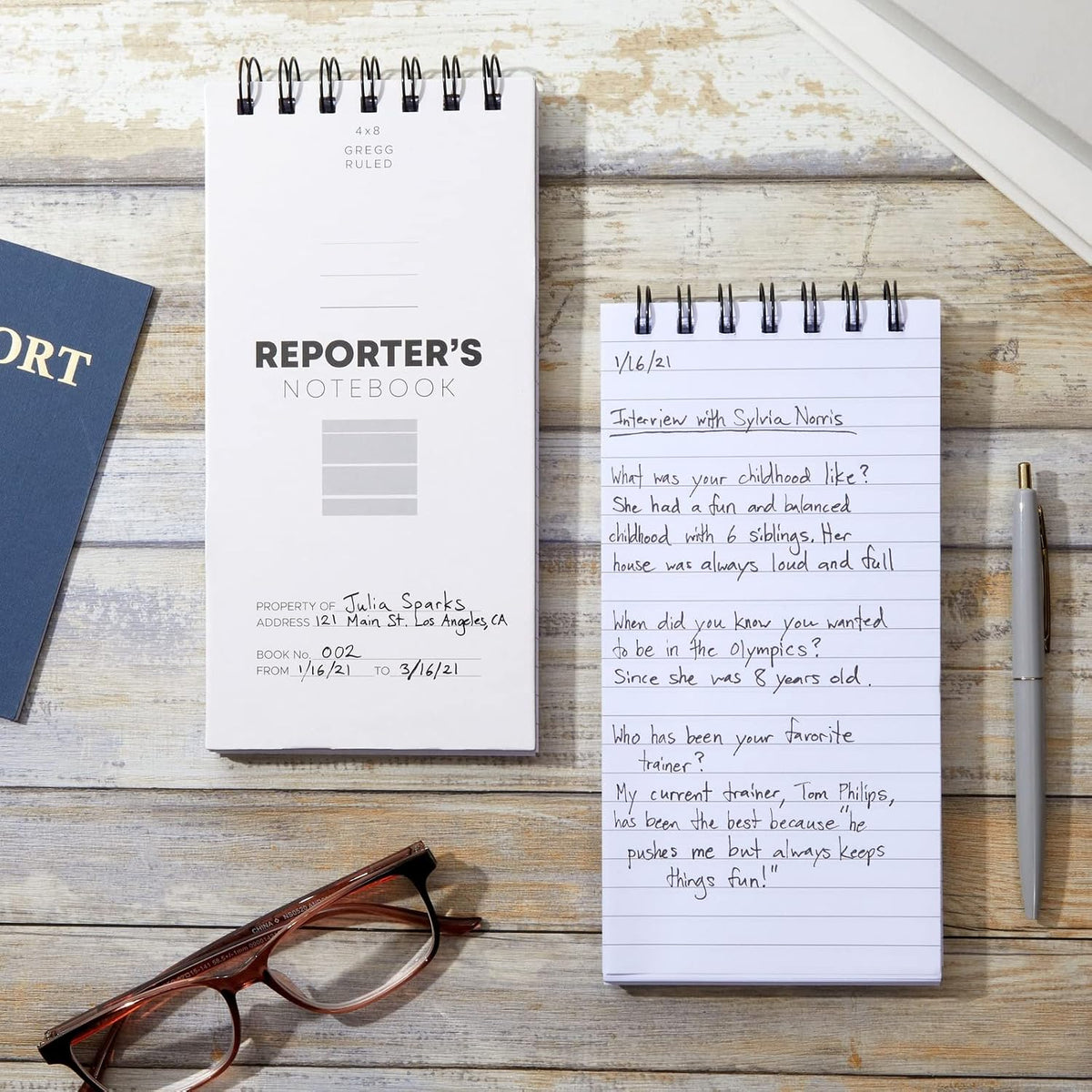 Juvale Reporters Notebook Pack - Top-Bound Notebook & Steno Pad for Journalism & Field Notes - Spiral Binding Lay-Flat Design - 4 x 8 in White, 12-Pack