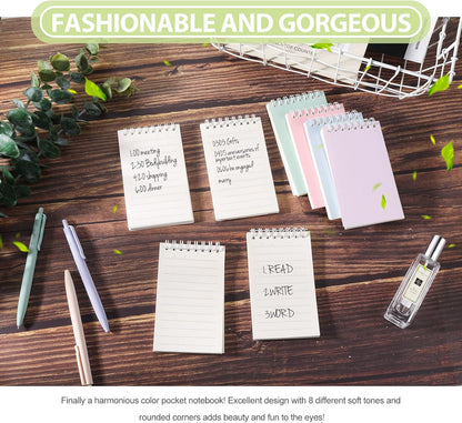 Ddaowanx Small Notebooks,Cute 3x5 Pocket Spiral Notepads With Lined Pages