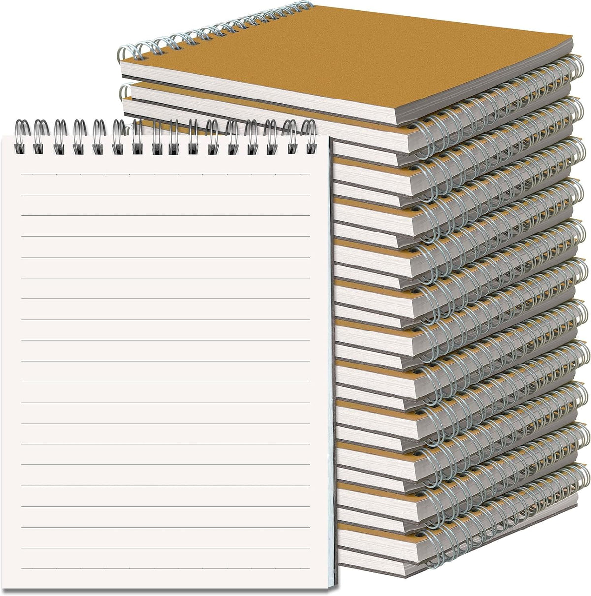 OSIMIG 24 Pack A5 Spiral Notebooks Bulk, 8x5.5 Lined Journaling Notebooks