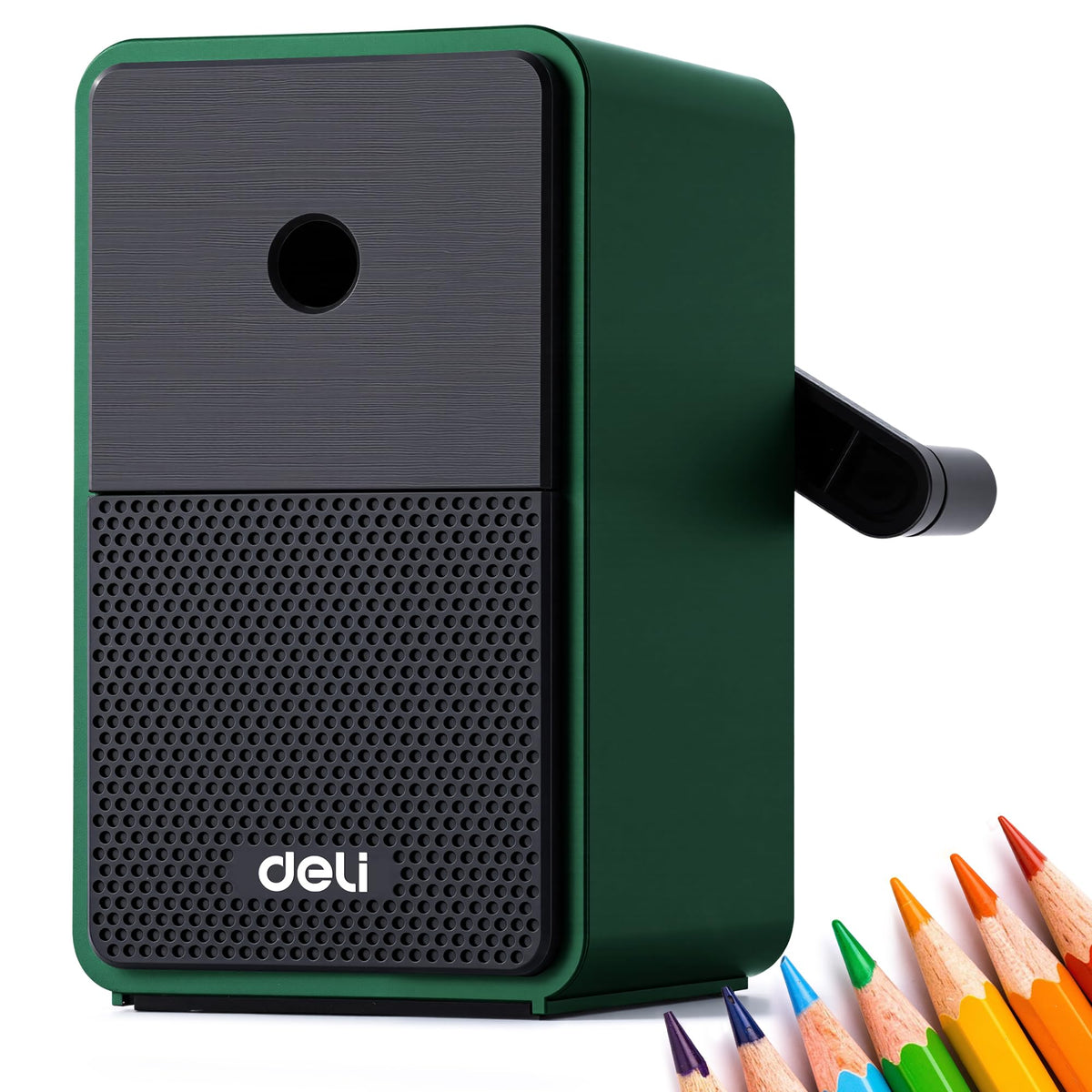 Deli Manual Pencil Sharpene, Brown