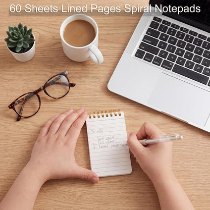 Thboxes Pocket Notebooks 8 Pack, 3x5 Inch Mini Pads Spiral, Macaron Colors