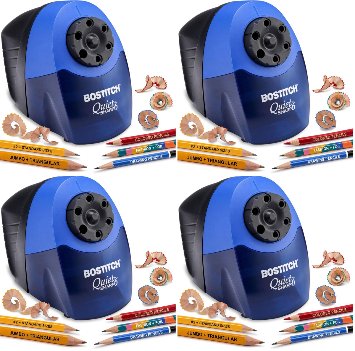Bostitch Office Heavy Duty Electric Pencil Sharpener, Classroom, Blue