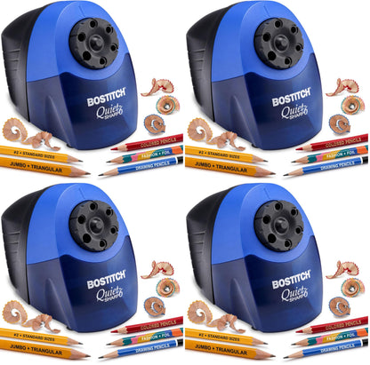 Bostitch Office Heavy Duty Electric Pencil Sharpener, Classroom, Blue
