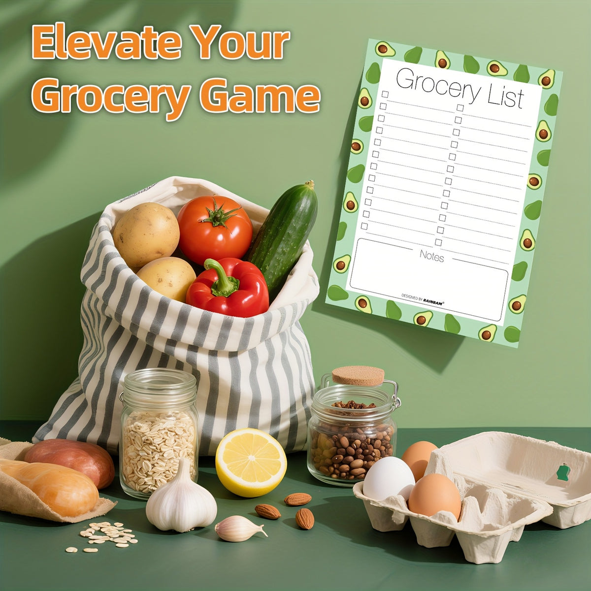 Shopping Random 1/4 Pack Fruit Magnetic Notepads for Fridge - to-Do List, Reminders, Grocery List Pads -Strong Magnetic Back, Weekly Planning Food Organizer/ Tear-Off Notepad Hanging Checklist for Fridge