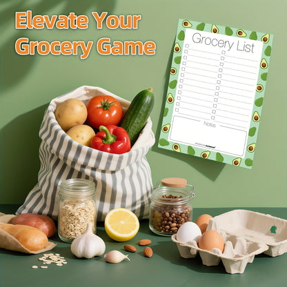 Shopping Random 1/4 Pack Fruit Magnetic Notepads for Fridge - to-Do List, Reminders, Grocery List Pads -Strong Magnetic Back, Weekly Planning Food Organizer/ Tear-Off Notepad Hanging Checklist for Fridge