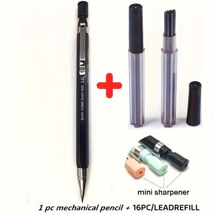 Multifunctional 2B 2.0Mm Mechanical Pencil with Built-In Sharpener, Creative Drawing And Art Supplies, Office And Study Essentials, 1+16pcs Set