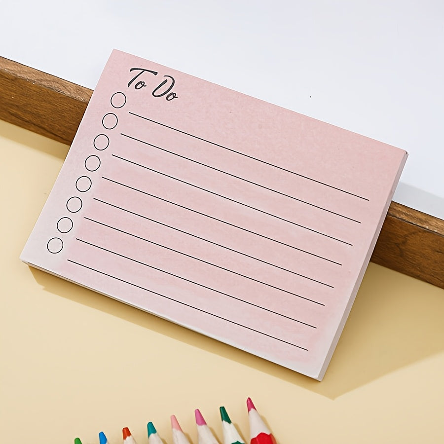 1/9 Book to Do Lined Sticky Notes Self-Stick Note Pads with Line Adhesive Memo Sticky Notes Notepad