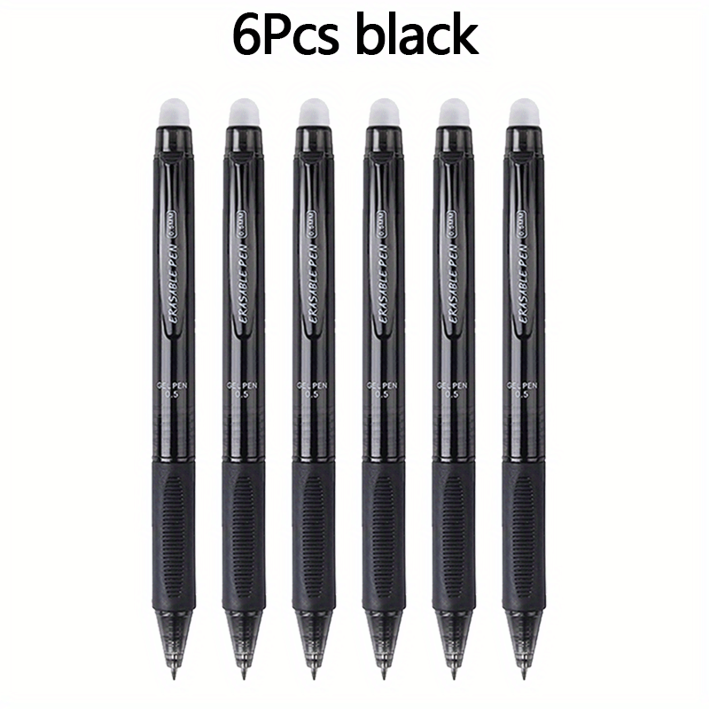 Fine Writing Instruments • 6 Plastic Erasable Pens • 0.5Mm Pointed Needle • Plastic Grip Design for Improved Grip Comfort • 6 Colours to Choose From • Easy to Erase Water Pen for Drawing Writing • Student Stationery • Back to School Supplies