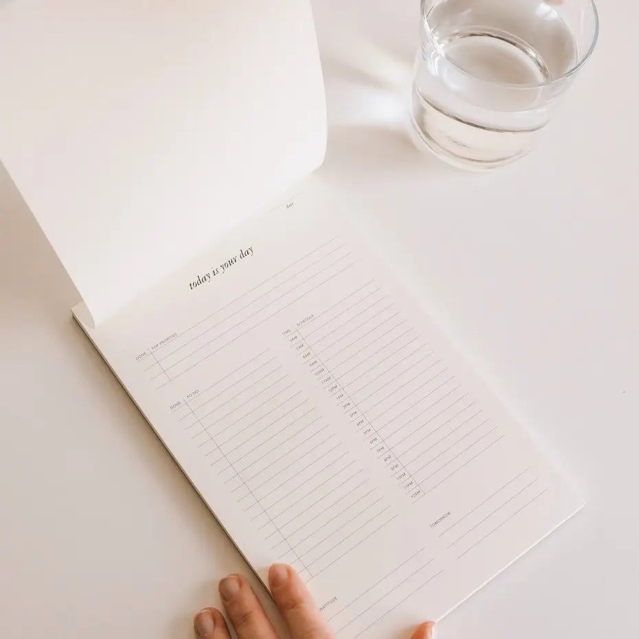 Daily Notepad | Today is Your Day Notepad, Daily Planner Notepad undated notebook
