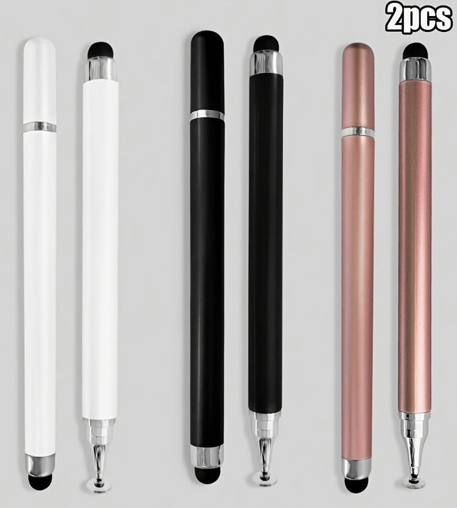 2pcs Capacitive Touch Touch Pens, Dual-End, Suitable for Smartphones, Tablets, Writing, Drawing