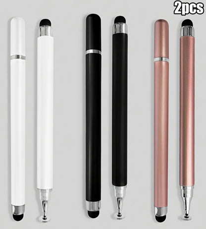 2pcs Capacitive Touch Touch Pens, Dual-End, Suitable for Smartphones, Tablets, Writing, Drawing