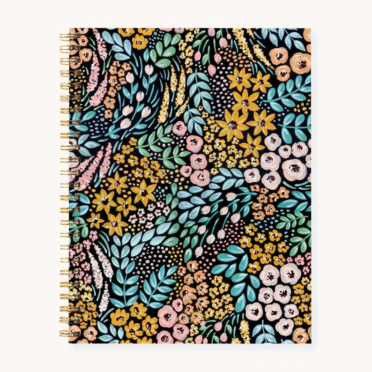 Elyse Breanne Design Spiral Bound Lined Journal - Softcover Writing Notebook, 120 College Ruled Pages, 8.5x11in Soft Touch Cover, Gold Hardware, Recycled Paper, College Office Supplies