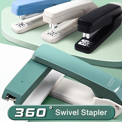 Deli Durable Swivel Stapler - Manual Office Paper Binding Tool Use 24/6 Staples