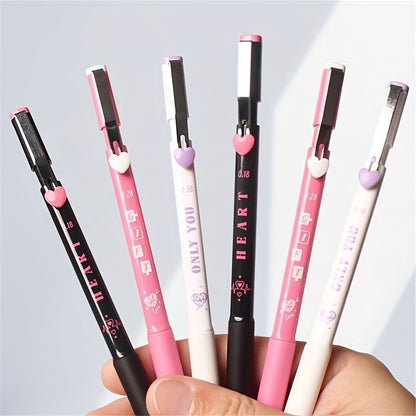 Stylish Minimalist Click Gel Pen - Ultra Fine Tips 0.18/0.28/0.38mm Ballpoint Pens for Smooth Writing Suitable for Journaling, School, Office, and Home Use