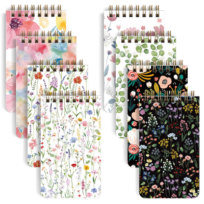 SKYDUE Small Notebooks, Cute 3x5 Pocket Notepads, Mini Spiral Notebook with Lined Pages Nursing School Essentials, School Office Supplies Set Of 8