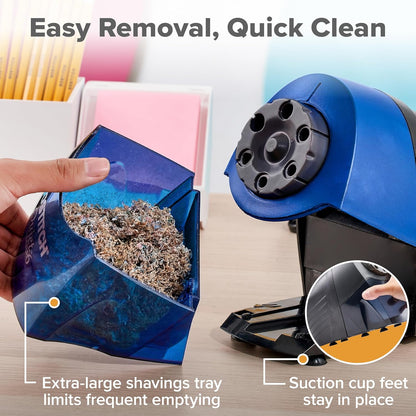 Bostitch Office Heavy Duty Electric Pencil Sharpener, Classroom, Blue