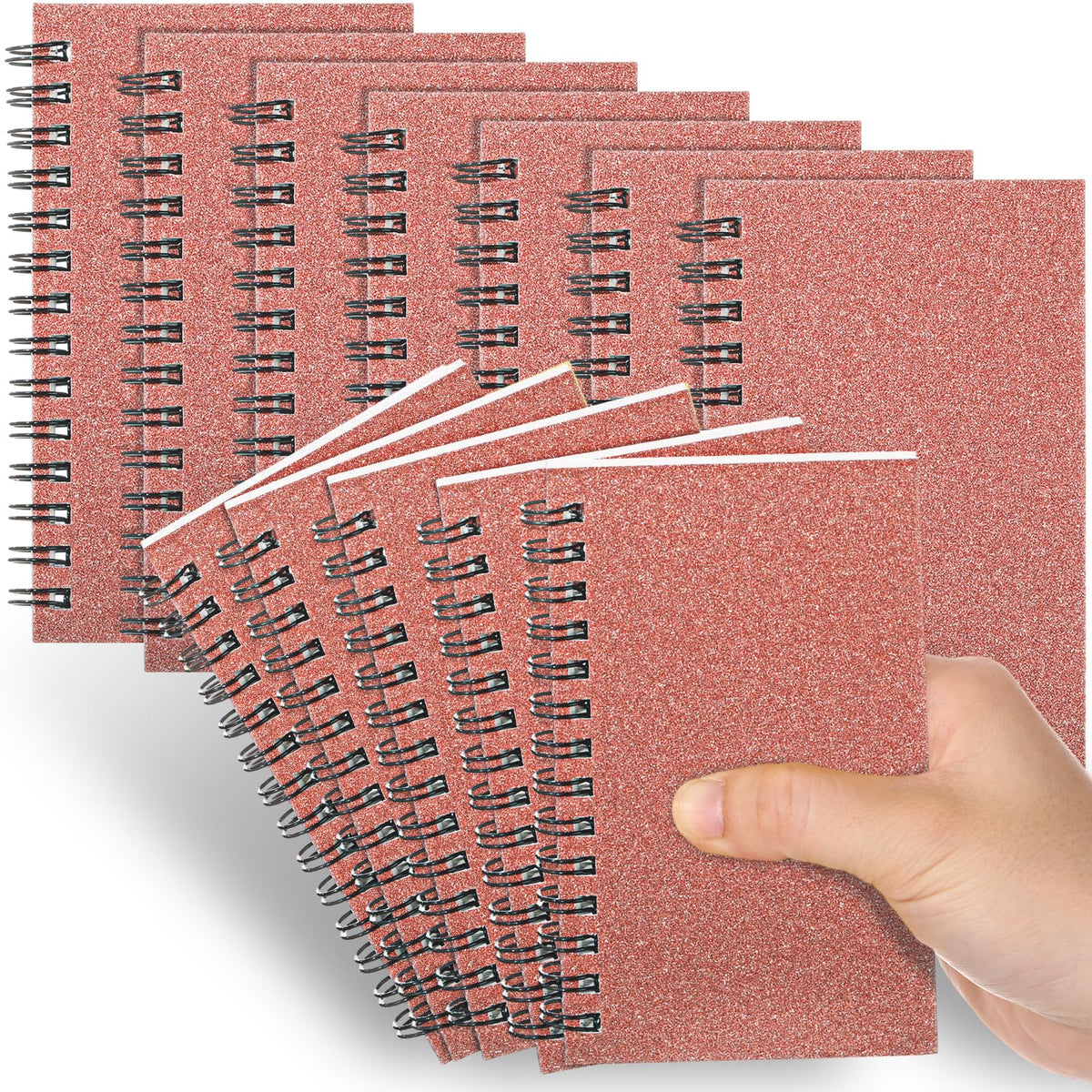 Jutom 18 Pcs Small Spiral Notebook Memo Pad 3x5, Orange
