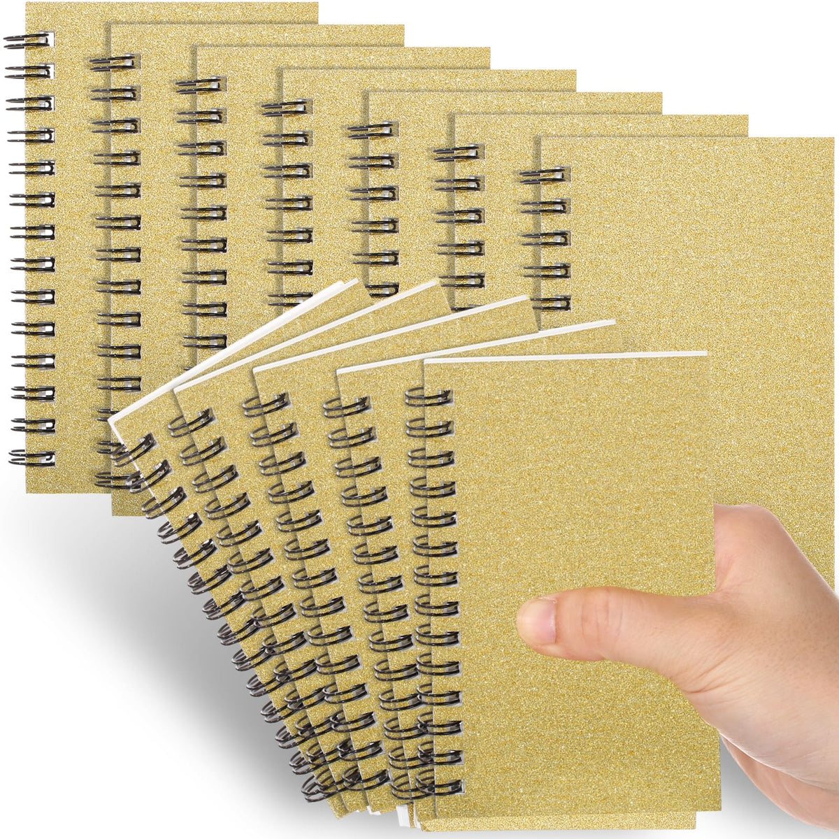 Jutom 18 Pcs Small Spiral Notebook Memo Pad 3x5, Orange