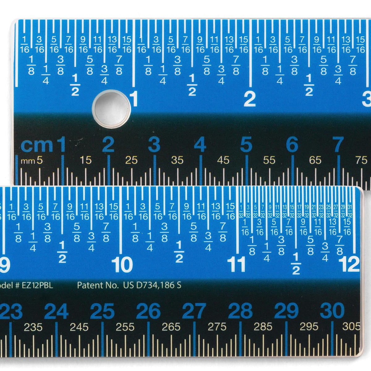 Victor Easy Read 12-Inch Plastic Ruler, Non-Glare Straight Edge Ruler, Standard and Metric Measuring Tool for School, Office, Drafting, Drawing, and Crafts