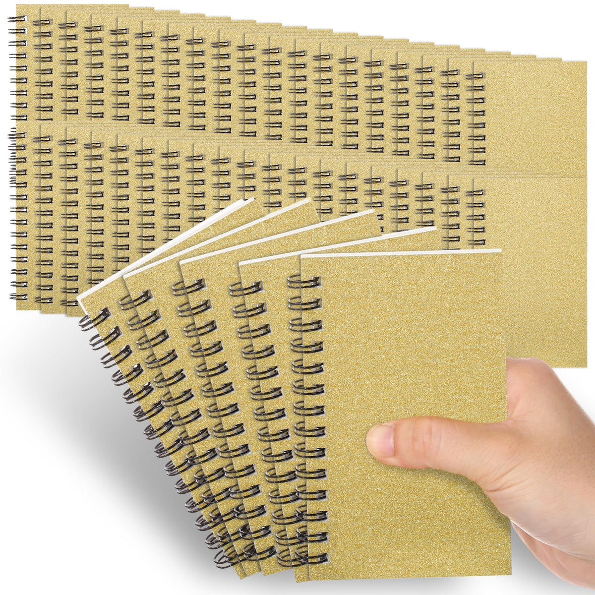 Jutom 18 Pcs Small Spiral Notebook Memo Pad 3x5, Orange