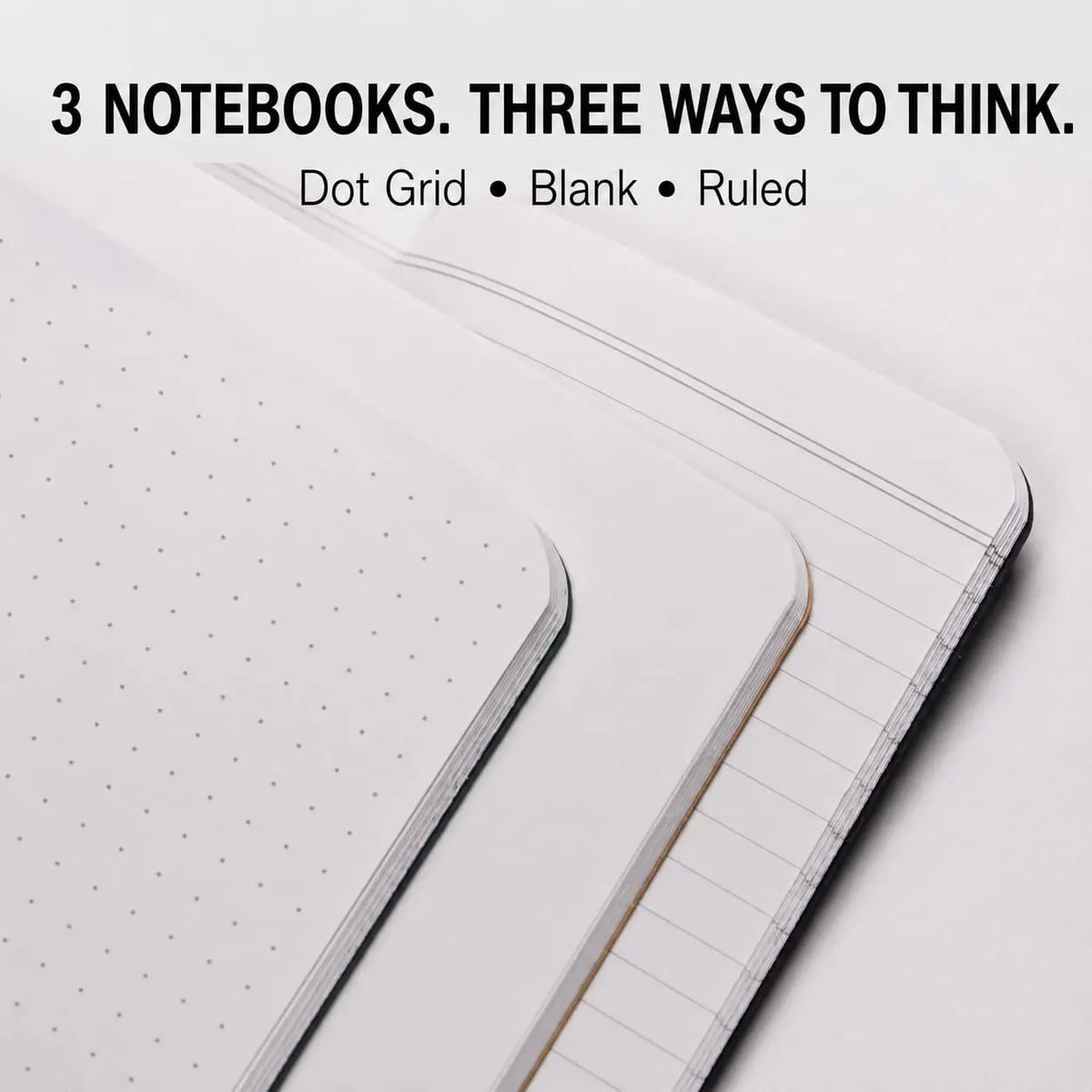 Pocket Notebooks 3 Pack  Pages Mini Notebooks 3.5x5.5 48 Pages | Notes • Daily • Ideas — Ruled, Blank & Dot Grid Pages • 100 GSM Paper • Three Notebooks, Three Purposes