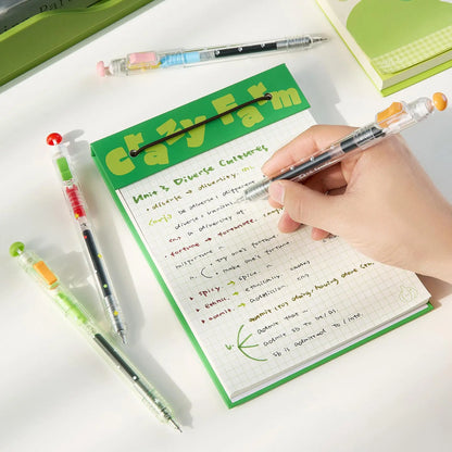 EpenGo Fidget Click Pen - Retractable 0.5mm Quick Dry Gel Ink Fine Tip Unique Pen, Built-In Joystick Stress Relief Toy, Cute Aesthetic Stationery Writing Tool for Back to School Shopping, College School Supplies, Mini Gifts