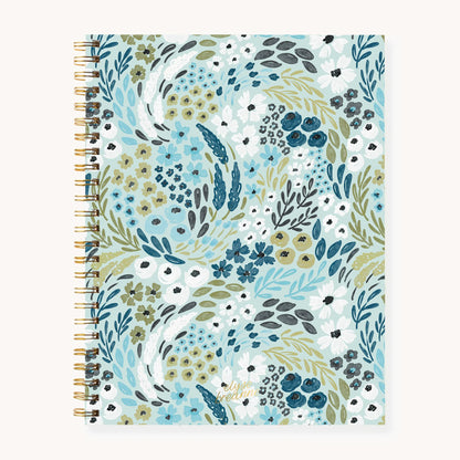 Elyse Breanne Design Spiral Bound Lined Journal - Softcover Writing Notebook, 120 College Ruled Pages, 8.5x11in Soft Touch Cover, Gold Hardware, Recycled Paper, College Office Supplies
