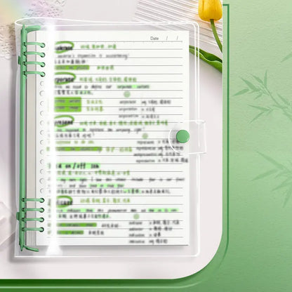 60 Sheets, Refillable Paper, Transparent Loose Leaf Notebook Refillable Binder A5 B5 Clear Cover Capacity Smooth Writing Pages Easy Organize Study Notes Planner, Fill Blank Journal, School Office Supplies Diary Spiral Notebook