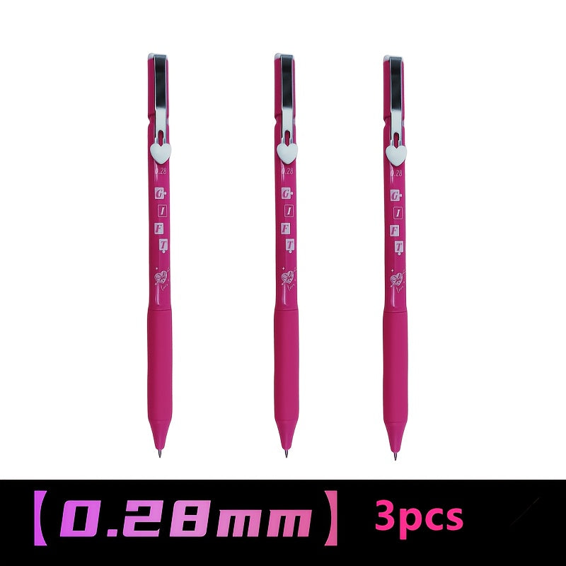 Stylish Minimalist Click Gel Pen - Ultra Fine Tips 0.18/0.28/0.38mm Ballpoint Pens for Smooth Writing Suitable for Journaling, School, Office, and Home Use