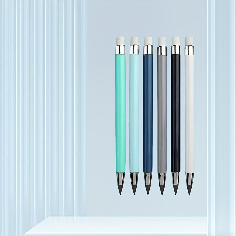 6pcs HB Eternal Pencil • Black Technology Sketch Pencil • Not Easy to Break • Doesn't Need Sharpening