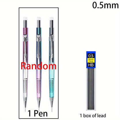 Creative Pencil Ballpoint Pen 2-In-1 Blue 0.3 0.5 0.7 0.9Mm 1 Random Mechanical Pencil with Replacement Lead, Multifunctional Writing Stationery