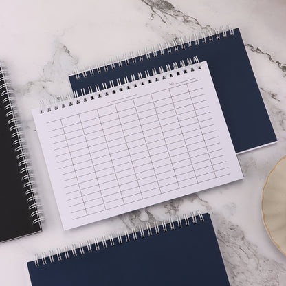 A5 Spiral Adhesive Binding Coil - Universal Meter Notebook - Suitable for Planning Time Expenditures - Tracking Inventory Management - Student Supplies Grid Notebook - Multifunctional Coil Notebook - Durable Cover