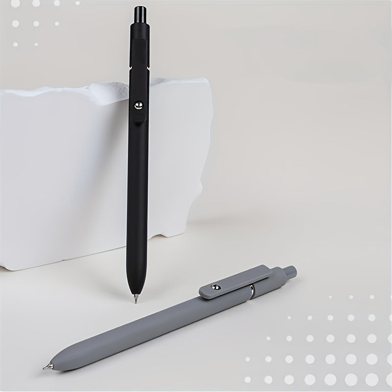 Black, White, and Gray Quick-Drying Fine Point Retractable, Stylish 0.5mm Smooth Writing Pens, Cute Pens for School, Office, Home, Diary, and Gifts, Random Colors
