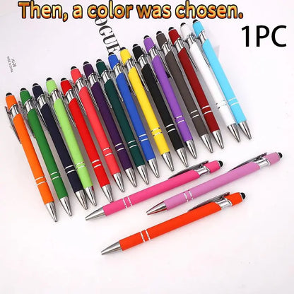 Metal Body Click Gel Pen Aluminum Rod Touch Screen Writing Multi - purpose Advertising Gift Pen Gel Ink Pens