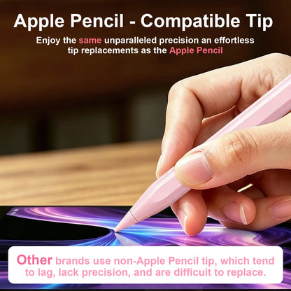 Capacitive Stylus Pen for iPad, Tablet Accessories with Button, Fast Charging, Palm Rejection & Tilt Sensitivity for Drawing & Writing, Compatible with iPad 2018-2025, Pro 11"/13"/M4, Air 11"/13" M3/M2, Mini7/6/5, A16/11th-6th Gen (Back to School), Stylus