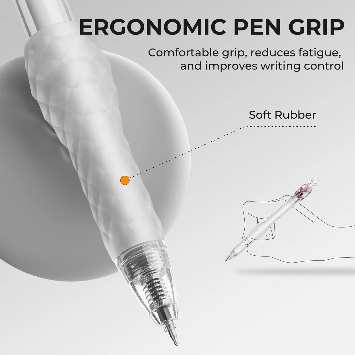 8 Pcs 0.7mm Fidget Rotating Black Ink Gel Pens - Rubber Grip, Quick-Dry Fine Point, Aesthetic Pens & Refills, High Flash - School Supply Shopping, Fun Desk Supplies for Office & Journaling, Quick-Drying,back to school,back to school haul