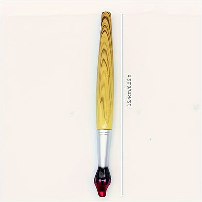 Creative Wood Grain Effect Brush-Shaped Ballpoint Pen - Unique Gift, Colorful Writing Tool, Oil Painting Design, Durable Tip, Smooth Writing Experience - Perfect for Study Supplies, Office, Artistic Expression