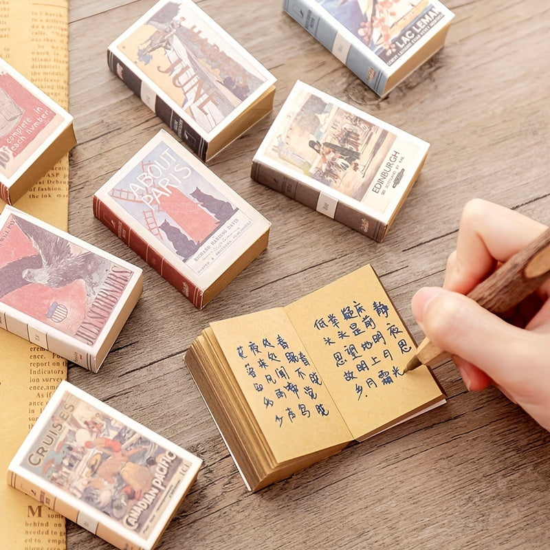 Originality Retro Small Notebook Mini Die Cast Notebook Tearable Portable Vintage Memo Note