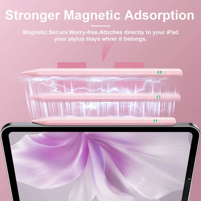 Capacitive Stylus Pen for iPad, Tablet Accessories with Button, Fast Charging, Palm Rejection & Tilt Sensitivity for Drawing & Writing, Compatible with iPad 2018-2025, Pro 11"/13"/M4, Air 11"/13" M3/M2, Mini7/6/5, A16/11th-6th Gen (Back to School), Stylus