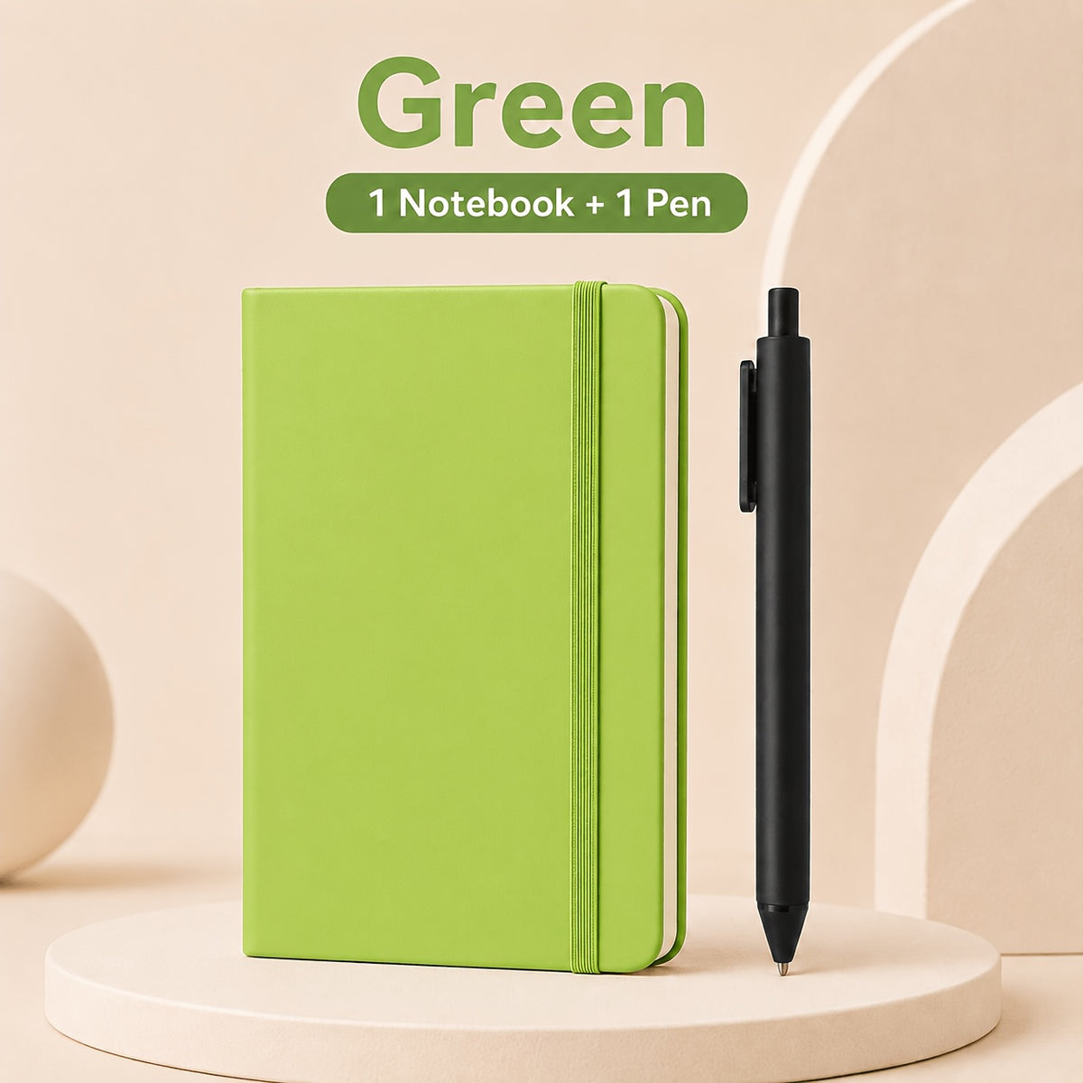 [Premium PU Leather Notebook] Pocket Hardcover Notebook A6, 84 Sheets Thick Creamy Paper, Premium PU Leather Cover, 8 Colors Available, Lined Journal with Elastic Closure for Writing Journaling Office School