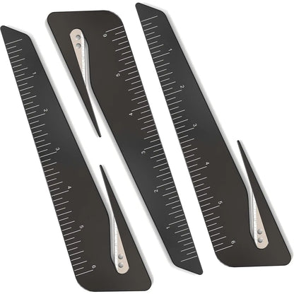 Ruler & Letter Opener Combo - Easy to Hold - Oversized Grip - Colorful 6 Inch Ruler - Envelope Opener with Measuring Tool - Perfect for Crafts, Drafting, Sewing, & Drawing - (3 Pack)