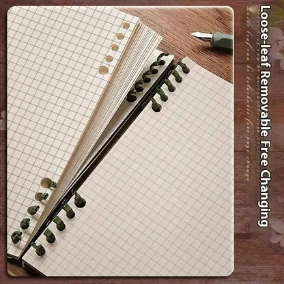 Grid Notepad B5 Sketch Book Notebooks Leaf Notebook Diary Flip Stationery Journal Writing Pads Office School Supplies