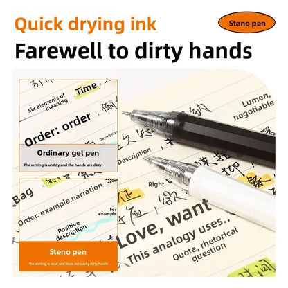 YuXiaoyuer 7808 Click Gel Pen 0.5mm ST Tip Quick Note Black Ink School Office Writing Pen