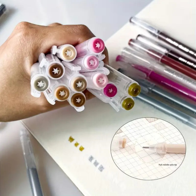 Languo 162/213pcs Gel Pen Set, Pens Set, 0.6mm Tip, Rich Colors, Smooth Writing, Large Ink Capacity, Multifunctional for Office, Art, DIY, Scrapbooking