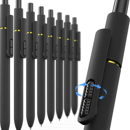 Hiacry 8 Pcs Gel Pens - 0.7mm Fine Point Smooth Writing Black Ink, Quick-Dry Long Lasting Fidge Pens, School & Office Supplies for Men Women tiktokshopbacktoschool,back to school,back to school haul