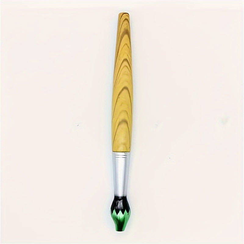 Creative Wood Grain Effect Brush-Shaped Ballpoint Pen - Unique Gift, Colorful Writing Tool, Oil Painting Design, Durable Tip, Smooth Writing Experience - Perfect for Study Supplies, Office, Artistic Expression