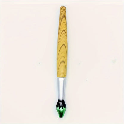 Creative Wood Grain Effect Brush-Shaped Ballpoint Pen - Unique Gift, Colorful Writing Tool, Oil Painting Design, Durable Tip, Smooth Writing Experience - Perfect for Study Supplies, Office, Artistic Expression