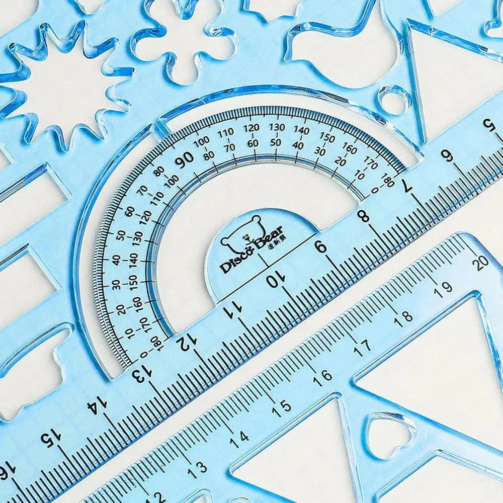 Multi Shaped Plastic Ruler Painting Drawing Template Oval Geometric Template Curve Pattern Ruler Stationery Office Supplies