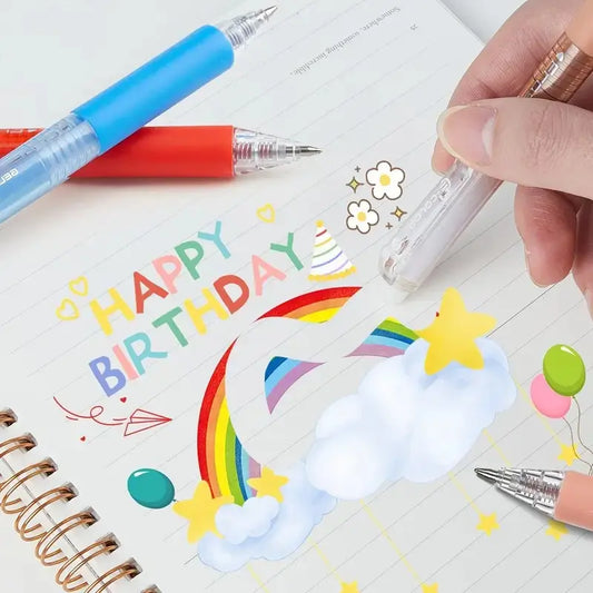 12 Pcs Assorted Color Erasable Gel Pens Set, Retractable 0.7mm Fine Point Clicker Erasable Gel Pens in 12 Assorted Colors, Smooth Writing, Drawing Writing Planner, Gifts for her, Back to School